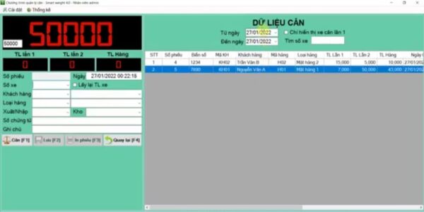 Phần mêm quản lý cân xe tải